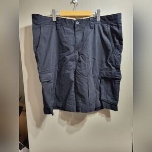 St. John's Bay Black Cargo Shorts, Size 42